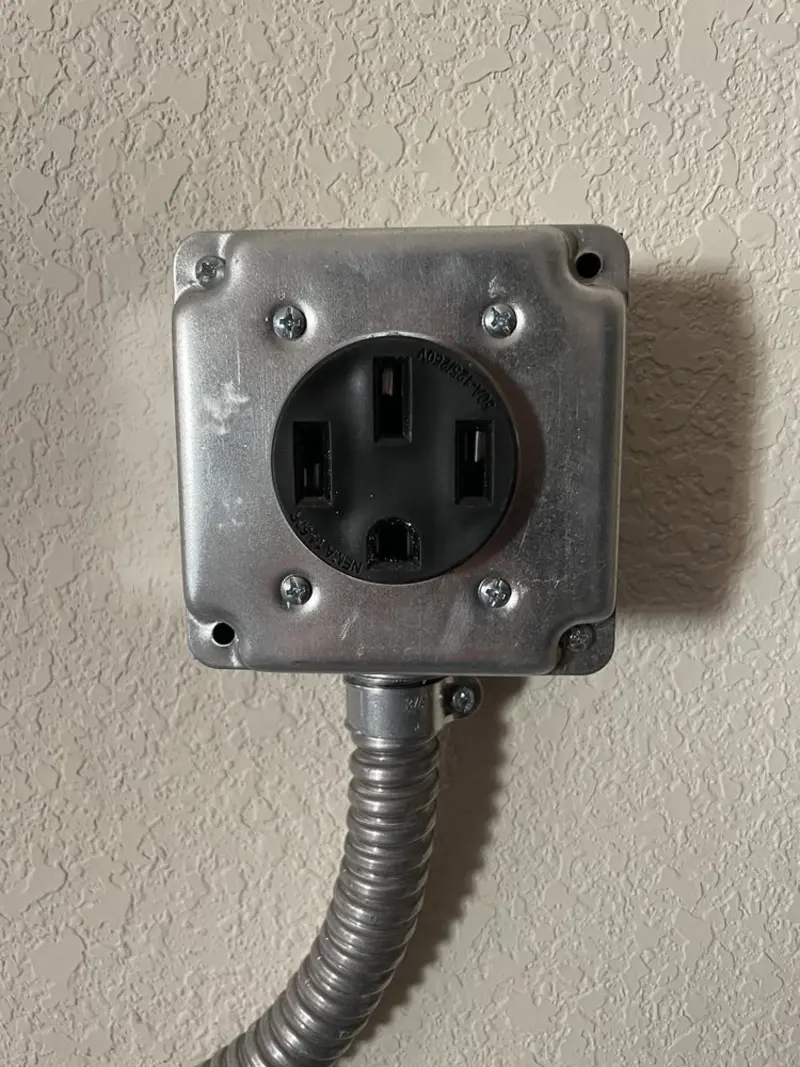 NEMA 14-50 outlet installed for Smart Home Electrical in Manchester-by-the-Sea